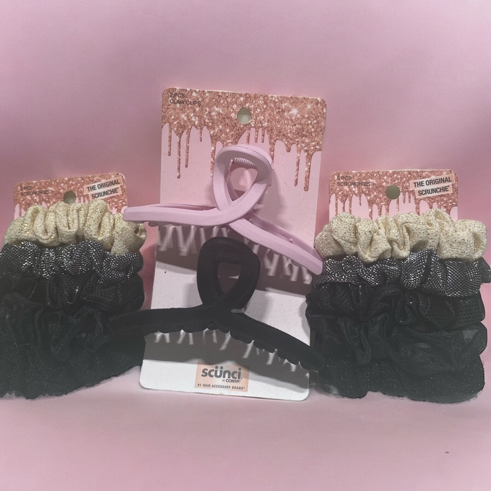 Scünci 12 pc Hair Clips and Scrunchies